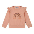 Girls Soft Pink Rainbow Sweatshirt | Dirkje | Dirkje | Jenni Kidz
