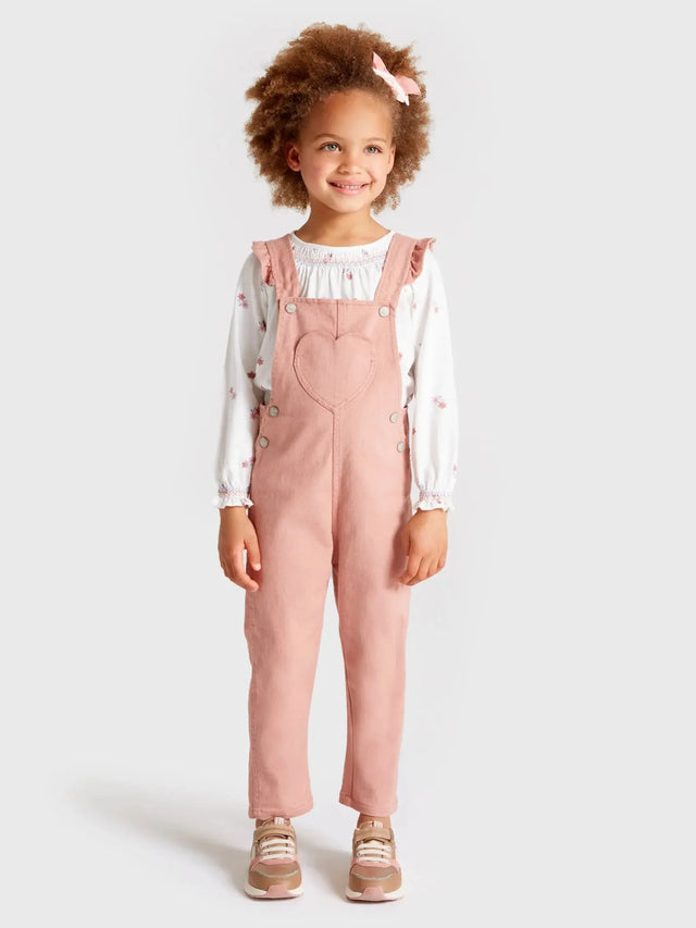 Girls Twill Overalls Nude | Mayoral | Mayoral | Jenni Kidz