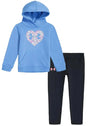 Girls' Blue Autumn Heart Hoodie and Sweatpant Set | Under Armour | Under Armour | Jenni Kidz