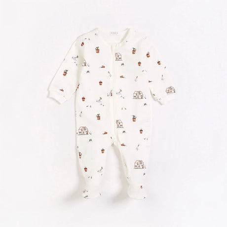 Greenhouse Print on Off-White Sleeper | Petit Lem | Petit Lem | Jenni Kidz