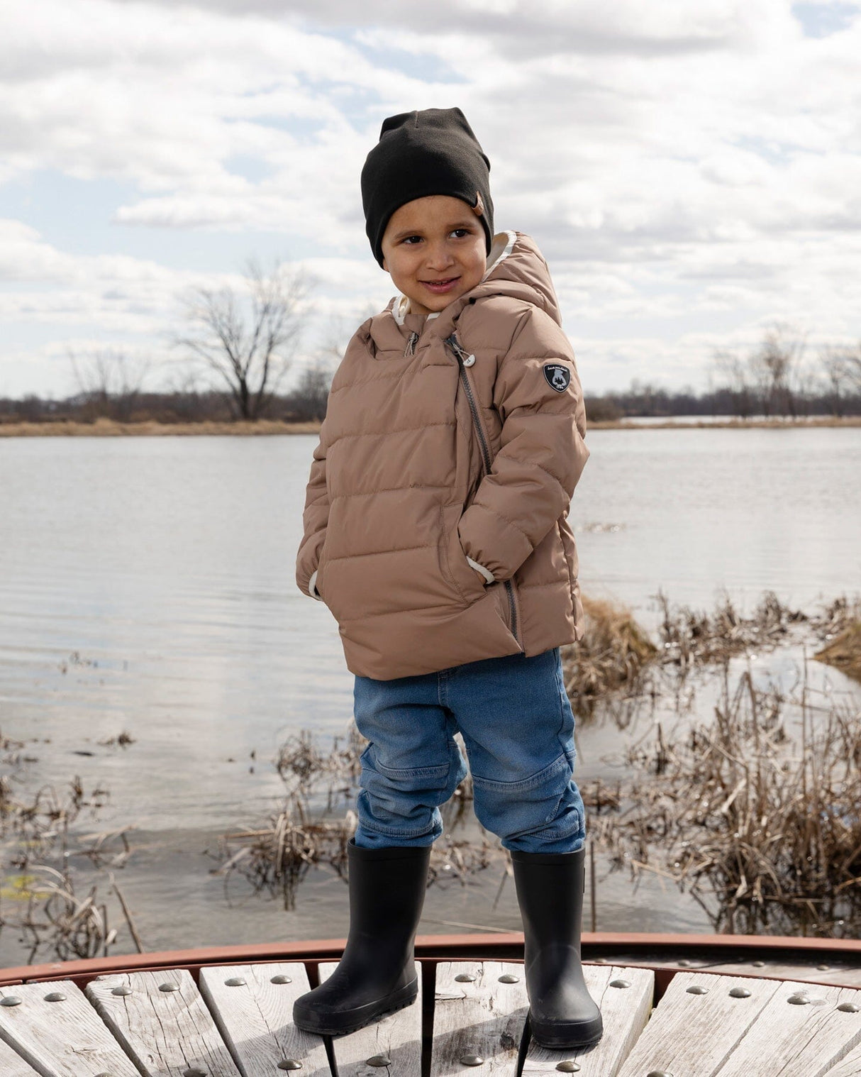 Compressible Winter Puffy Coat Designed For Car Seat Chanterelle-1