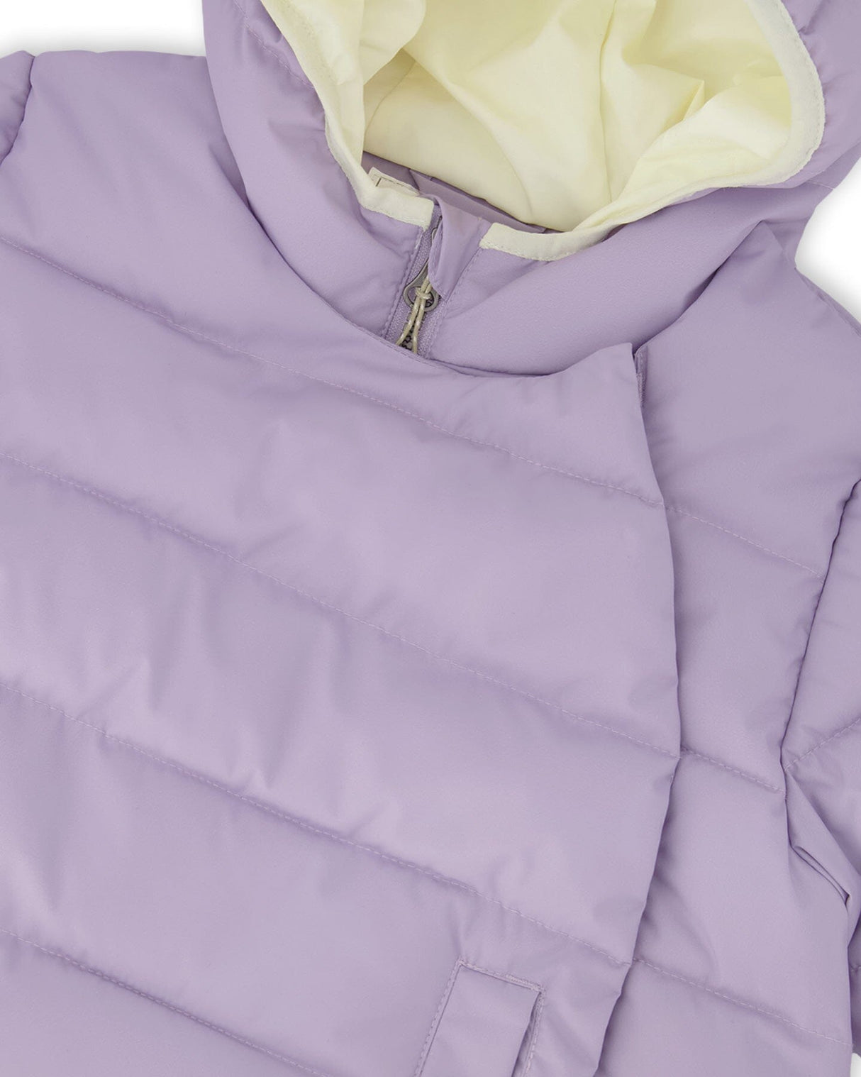 Compressible Winter Puffy Coat Designed For Car Seat Purple Gray-4