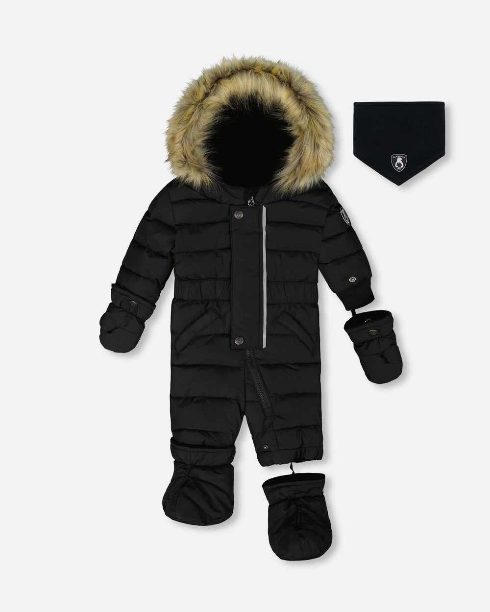 One-Piece Baby Original Puffy Snowsuit Black-0