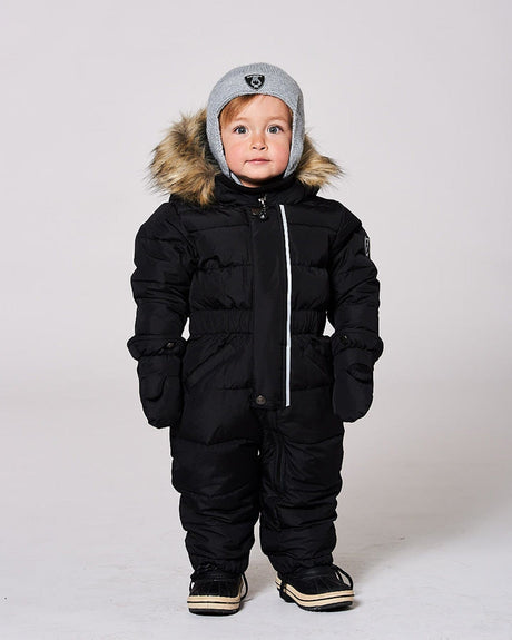 One-Piece Baby Original Puffy Snowsuit Black-1