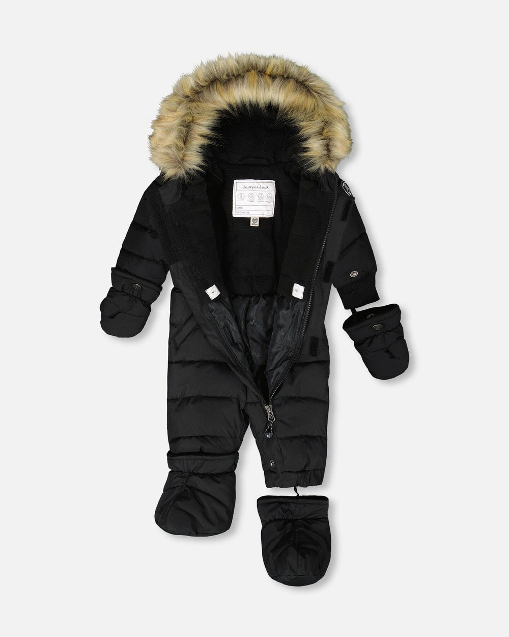 One-Piece Baby Original Puffy Snowsuit Black-2