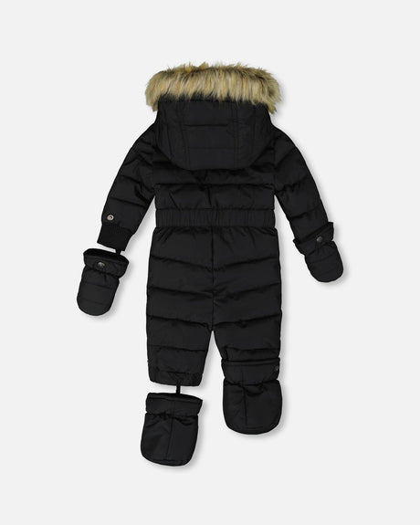 One-Piece Baby Original Puffy Snowsuit Black-3