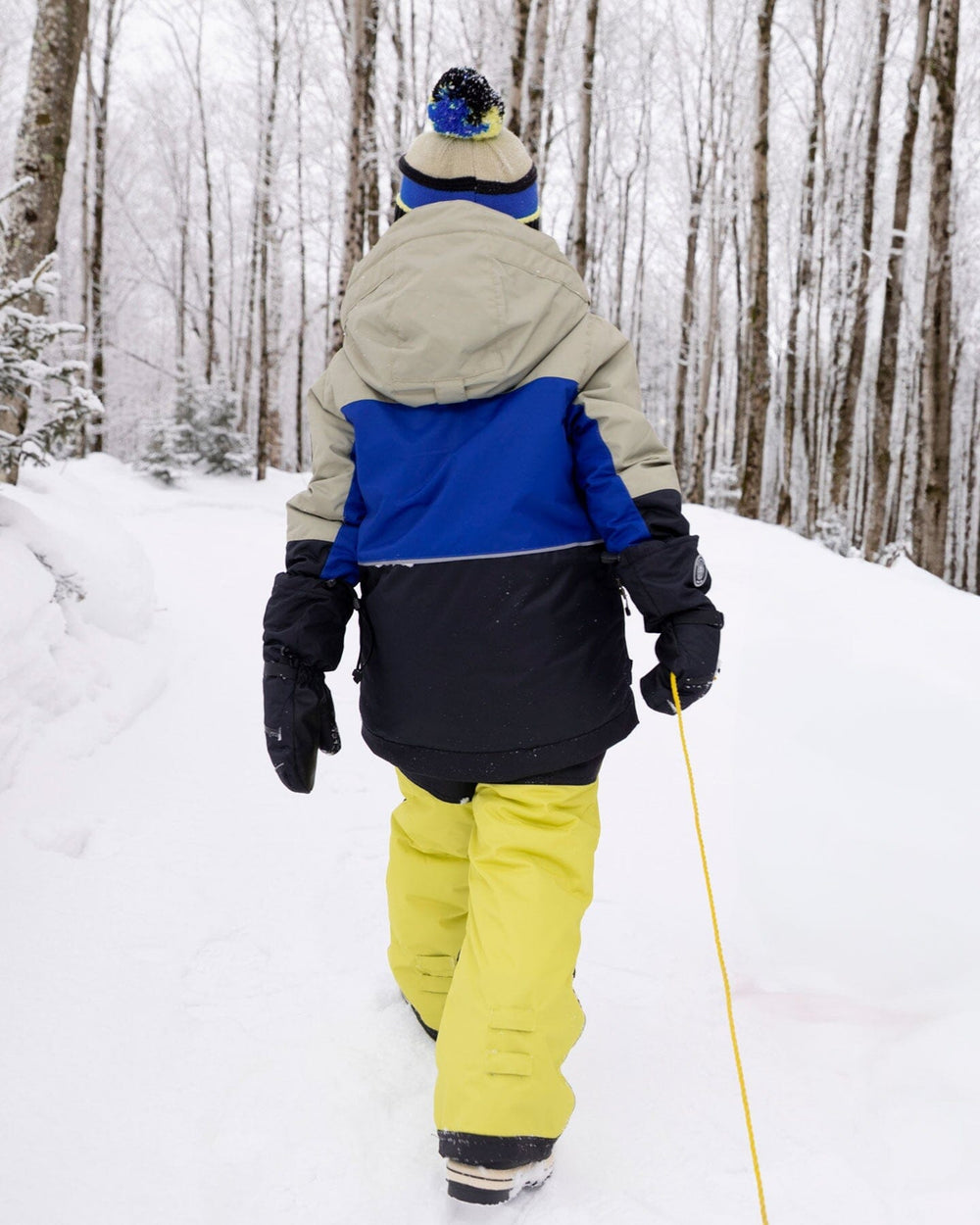 Two-Piece Play Snowsuit Bright Yellow Green-2