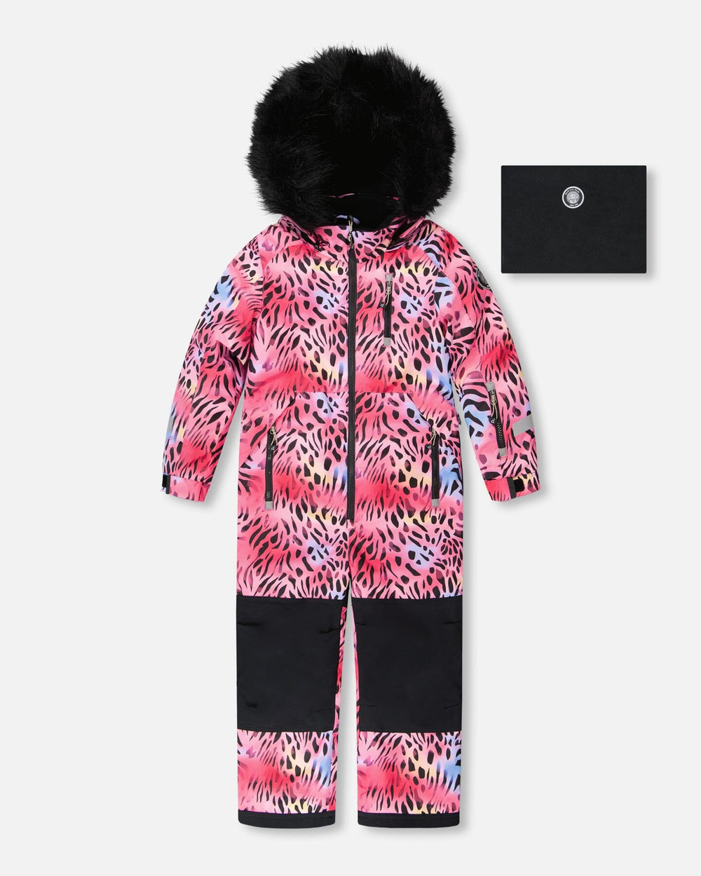 One-Piece Play Snowsuit Multicolor Leopard And Zebra-0