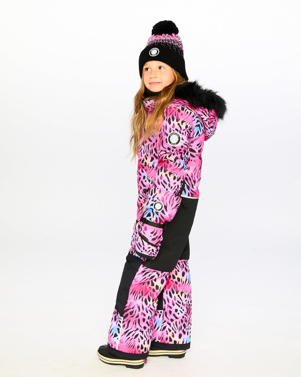 Winter Mittens Teknik Multicolor Leopard And Zebra-1