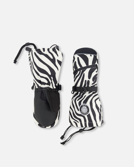 Winter Mittens Teknik Zebra Print-0