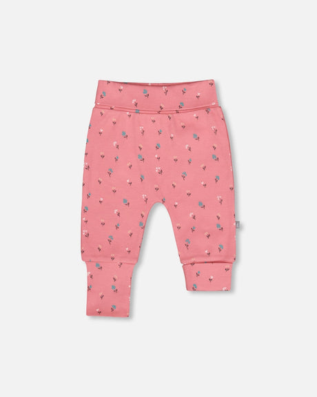 Organic Cotton Evolutive Pant Pink Floral-0