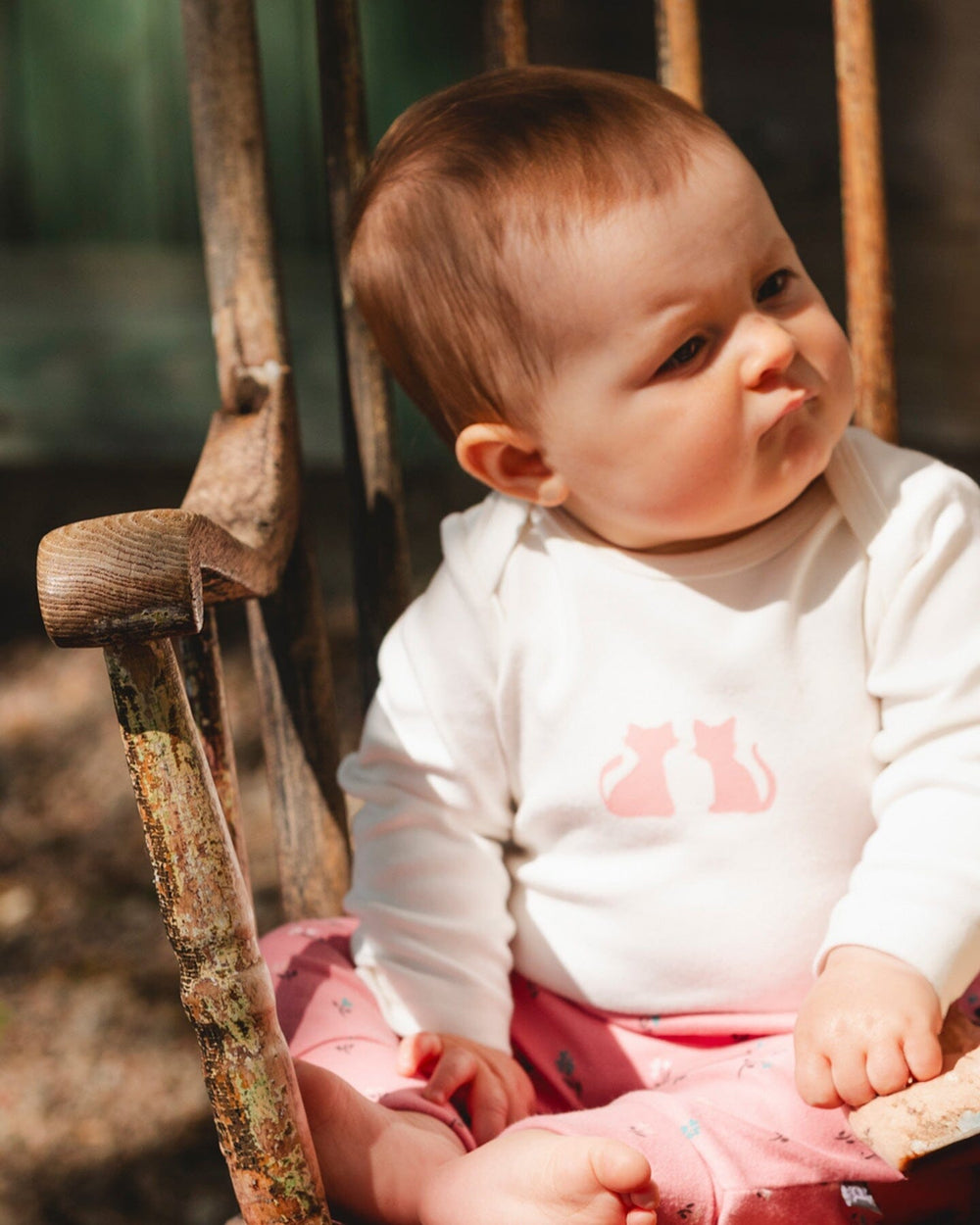 Organic Cotton Evolutive Pant Pink Floral-1