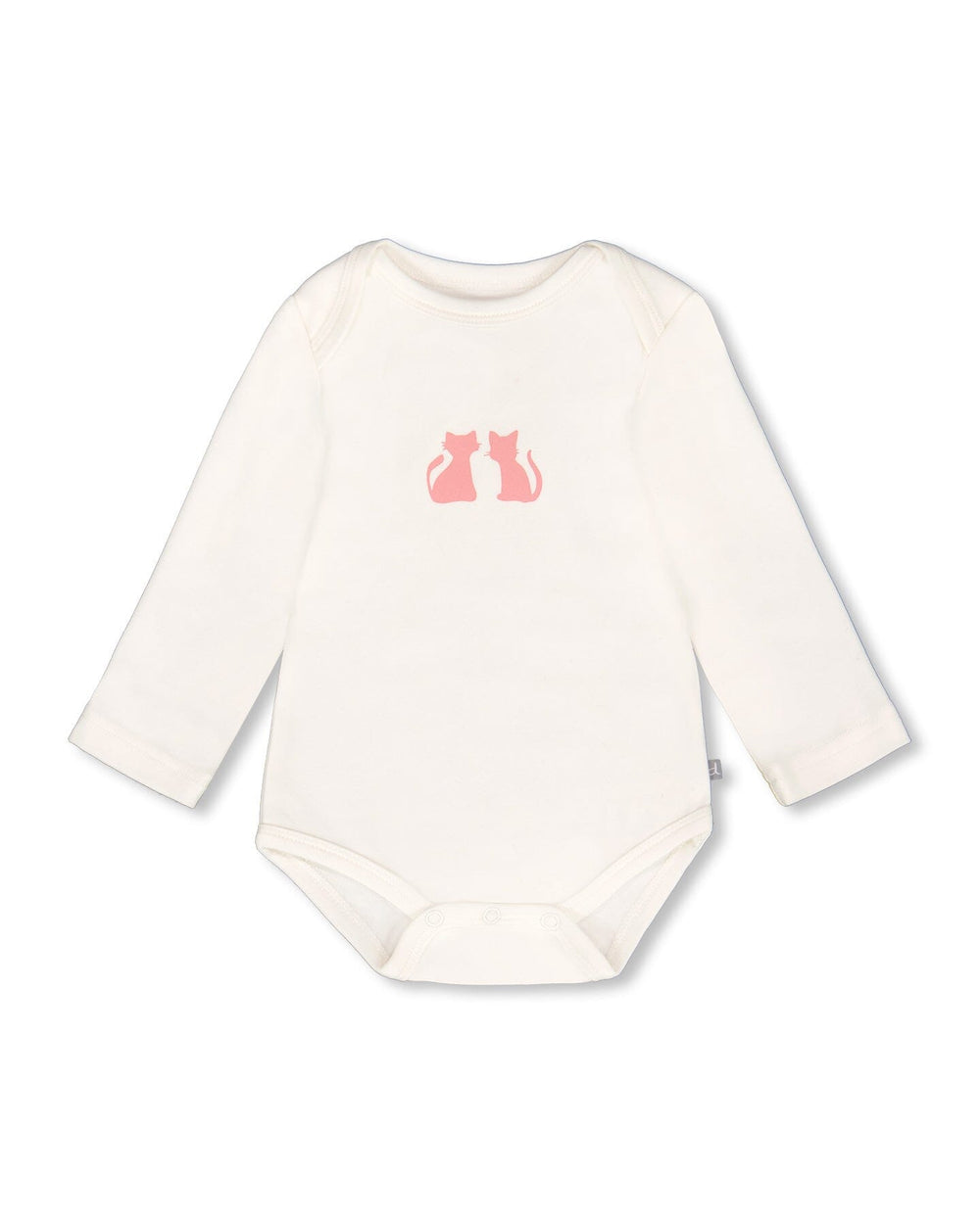 Organic Cotton Long Sleeve Romper Off-White Floral-0