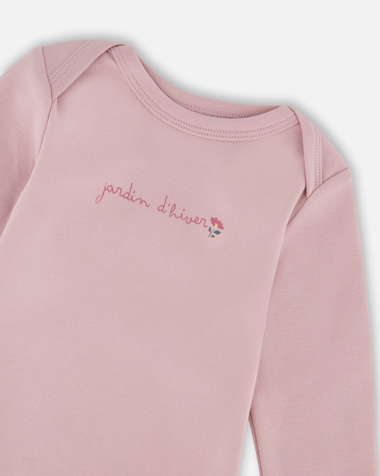 Organic Cotton Long Sleeve Romper Neutral Purple-3