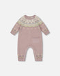 Jacquard Knitted Romper Keepsake Lilac-0