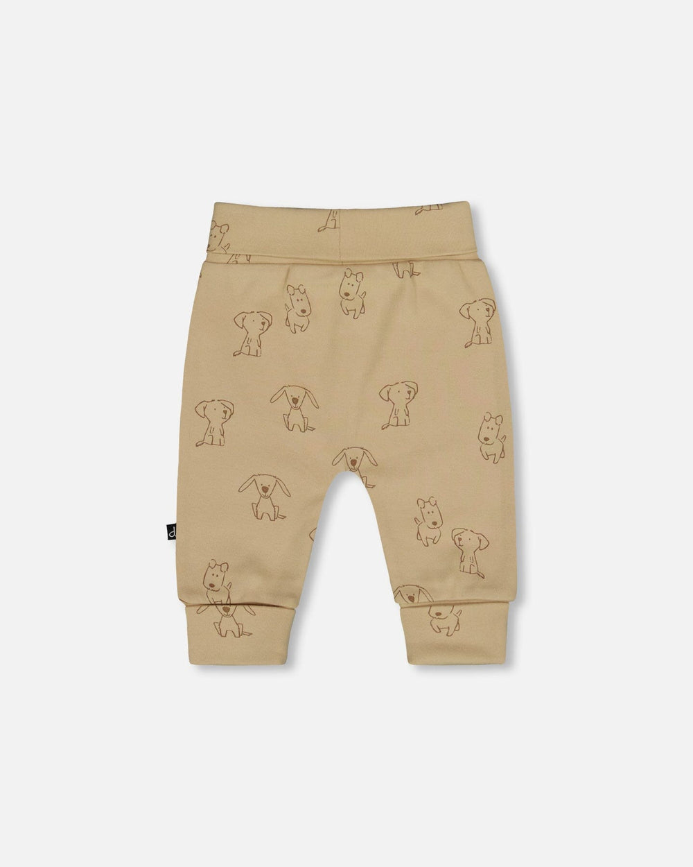 Organic Cotton Evolutive Pants Beige Printed Dogs-2