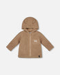 Sherpa Bear Hooded Zip Jacket Brown-0