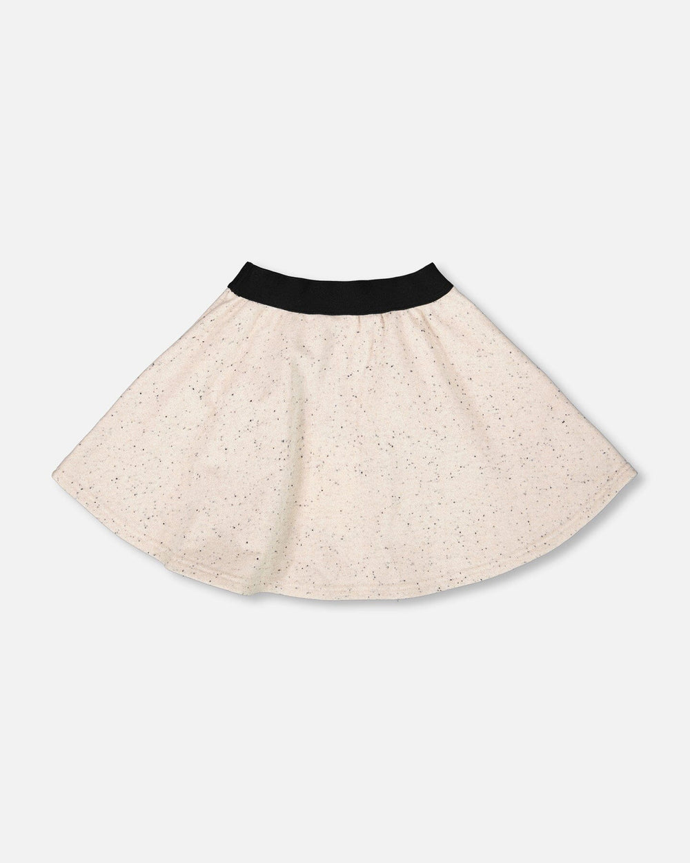 Glittering French Terry Skirt Beige And Black-2