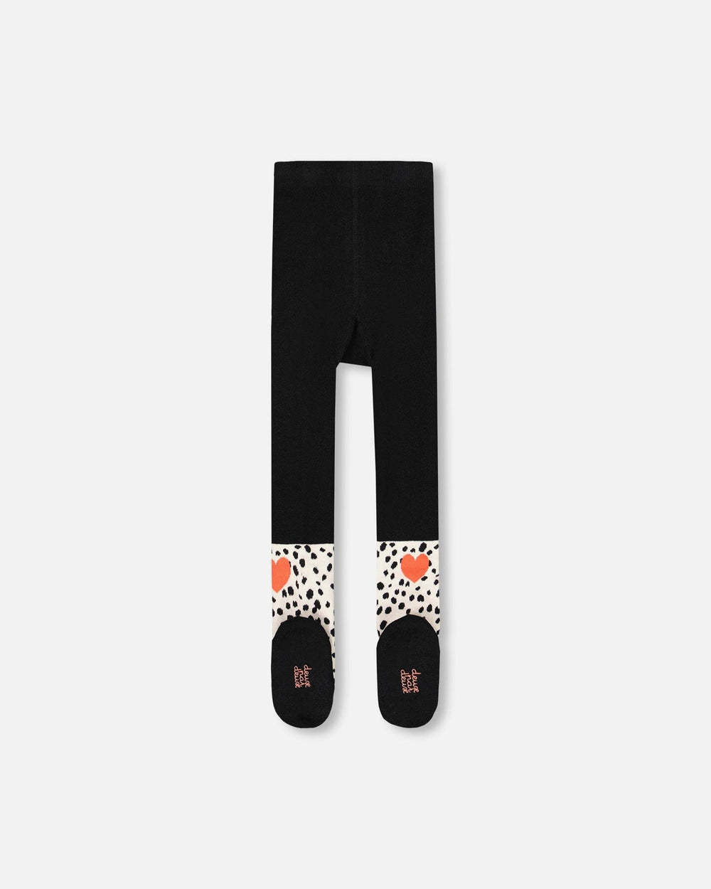Knit Tights Black With Dalmatian Pattern-2