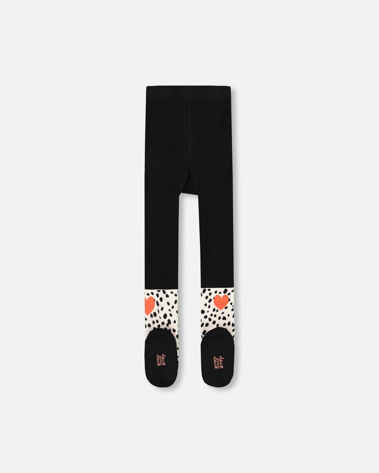 Knit Tights Black With Dalmatian Pattern-2
