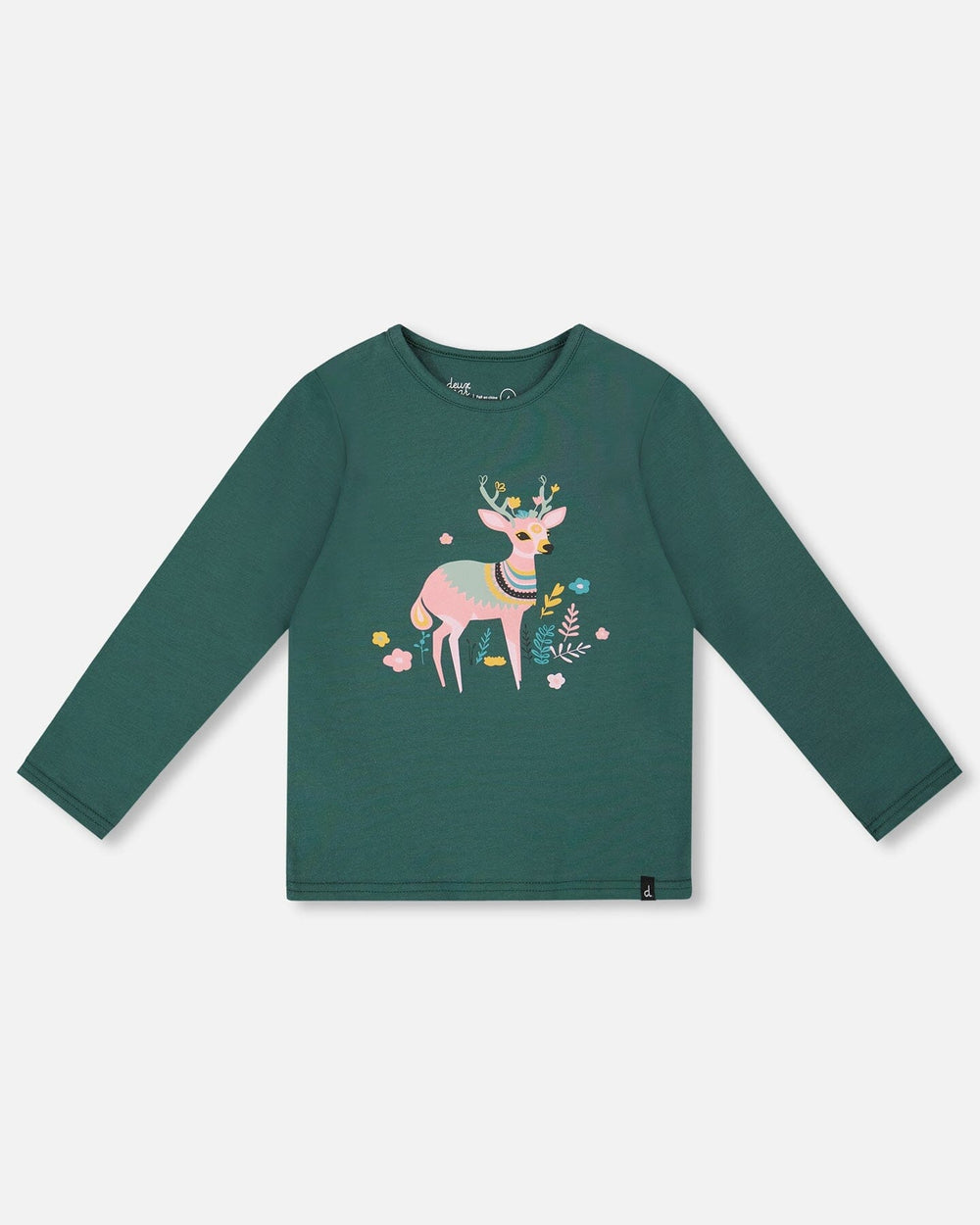 Organic Cotton Long Sleeve T-Shirt Dark Green-0