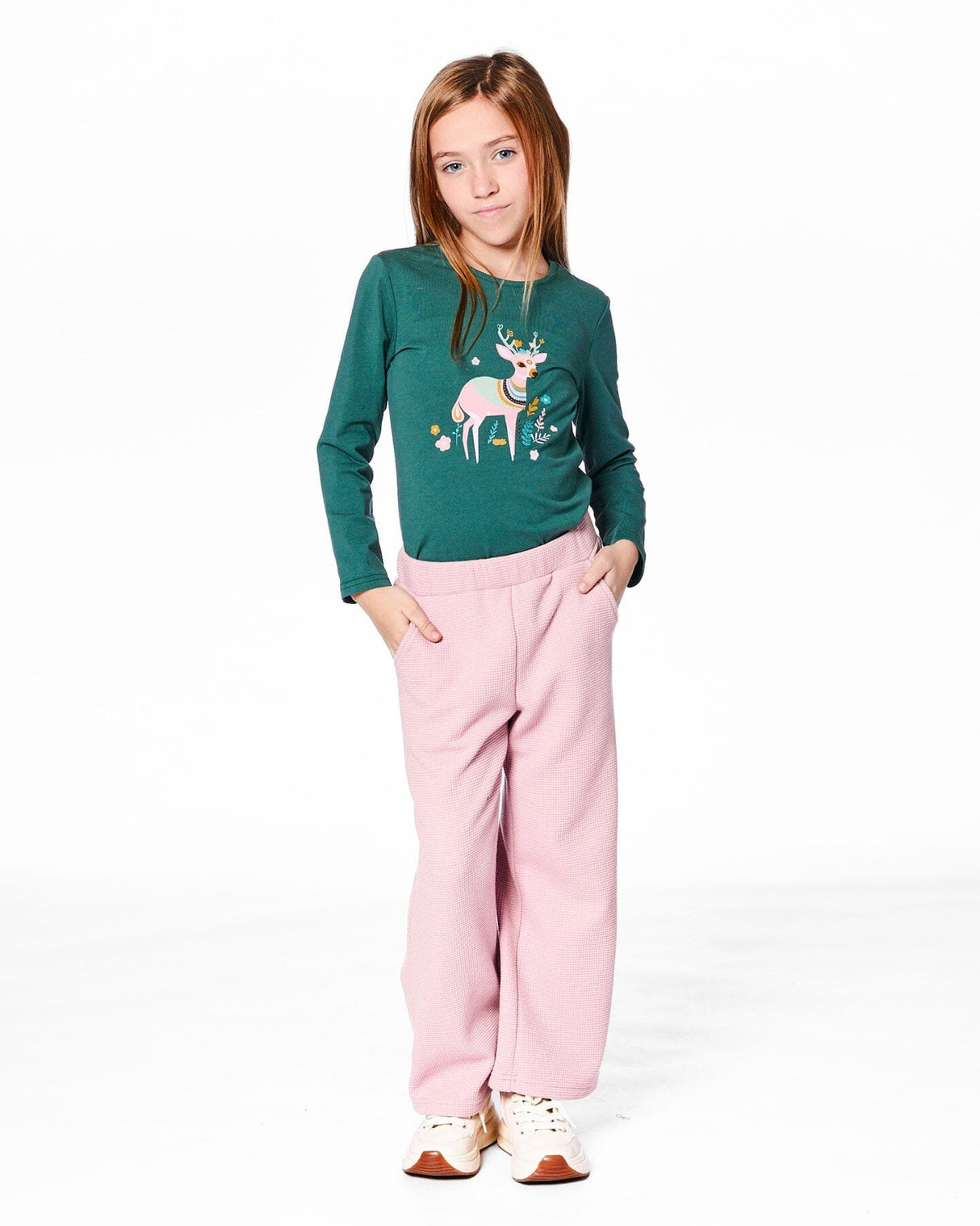 Organic Cotton Long Sleeve T-Shirt Dark Green-2