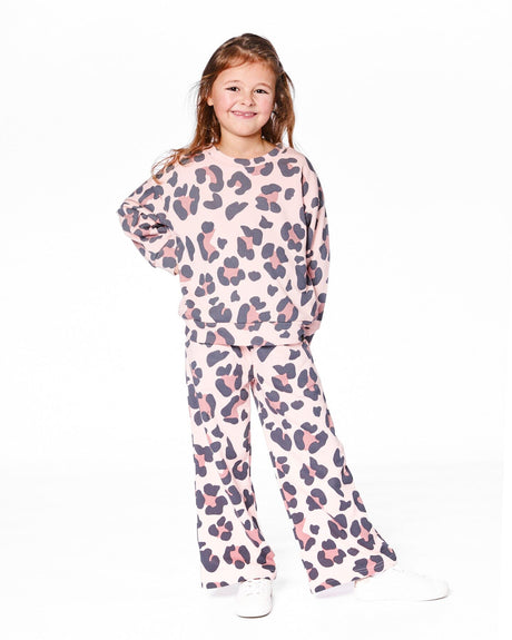 French Terry Sweatshirt Pink Leopard-1
