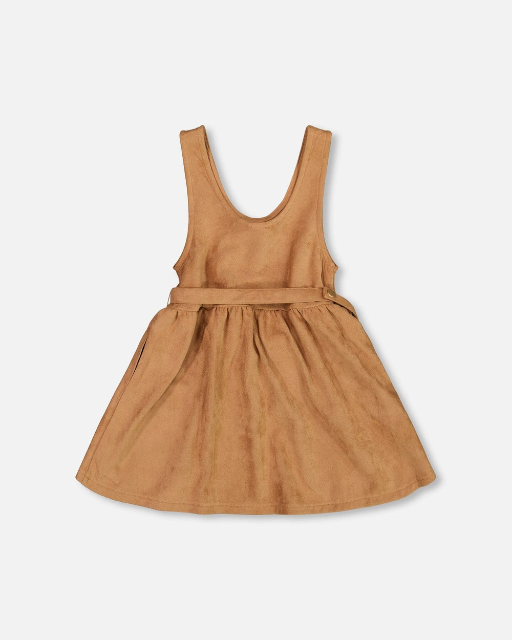 Stretch Suede Effect Jumper Light Pecan Brown With Llama Bag-2