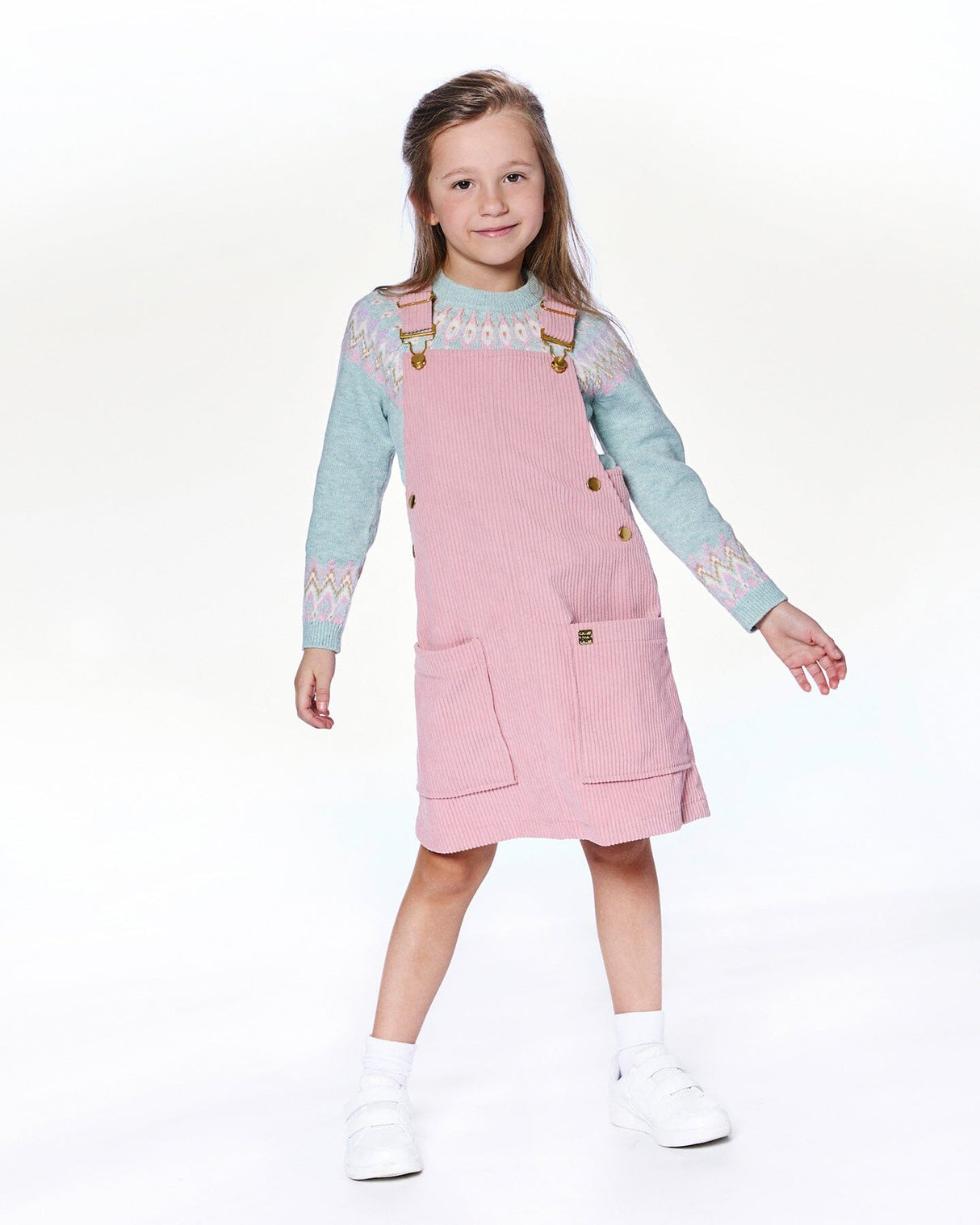 Sweater With Norwegian Jacquard Turquoise Blue-2