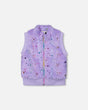 Faux Fur Zipped Vest Lavender-0