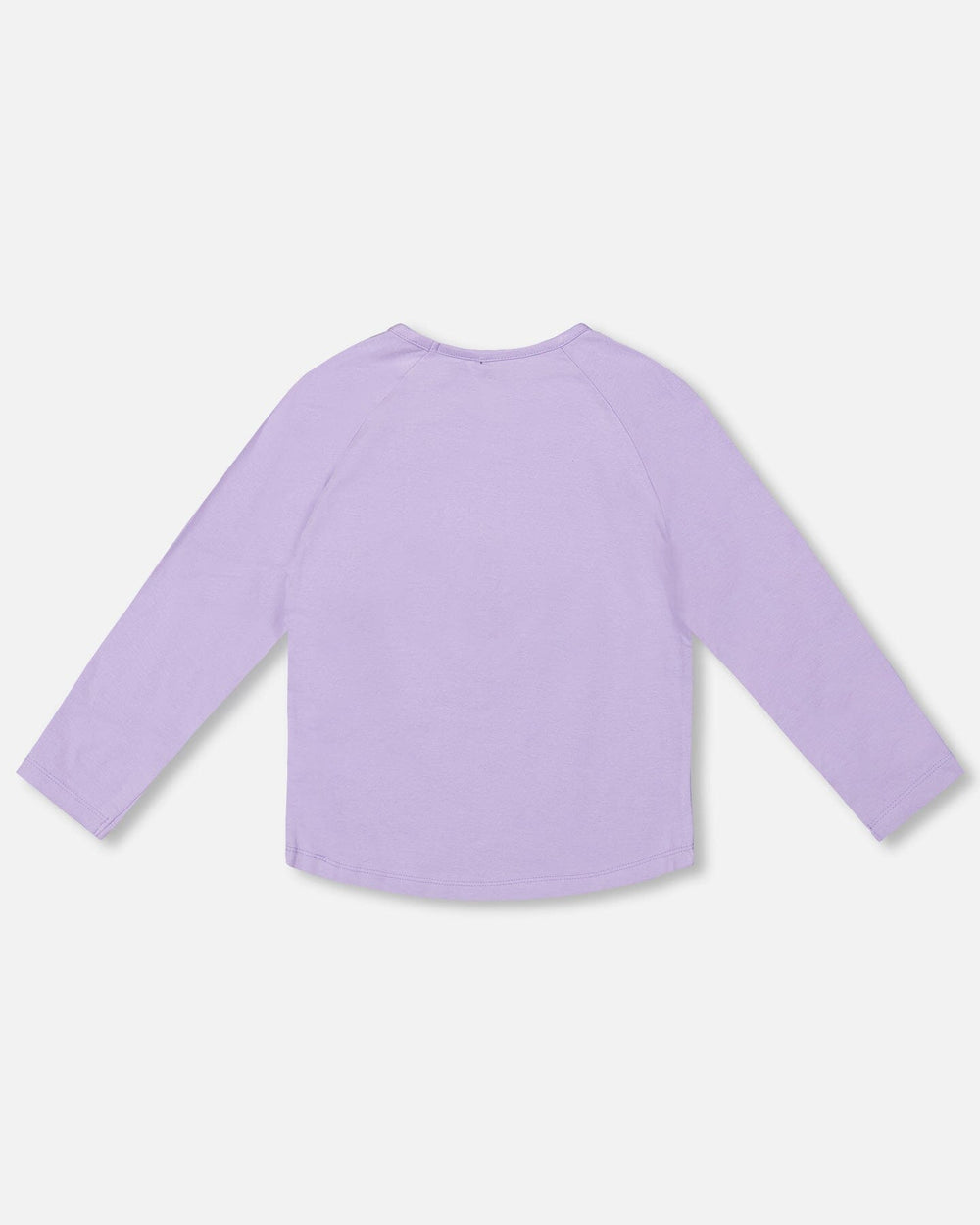 Organic Cotton Long Sleeve T-Shirt Lavender With Sequin Unicorn-3