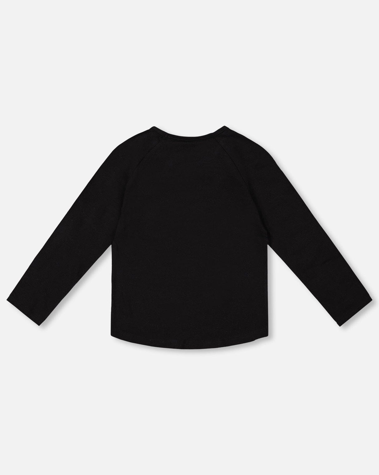 Organic Cotton Long Sleeve T-Shirt Black With Sequin Rainbow-2