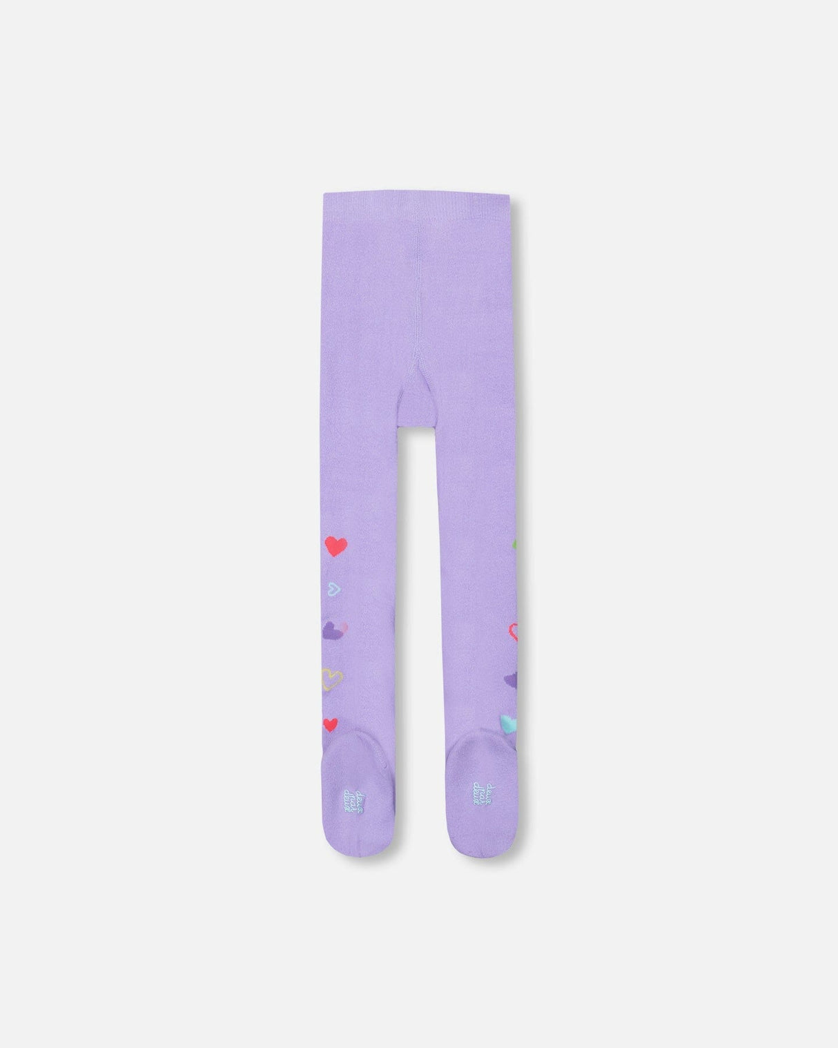 Knit Tights Lavender With Hearts-2