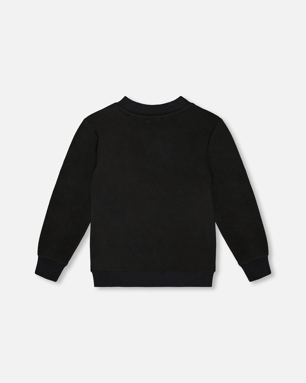 Super Soft Brushed Jersey Long Sleeve Top Black With Plaid Pocket-2