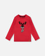 Jersey T-Shirt Cherry Red With Moose-0