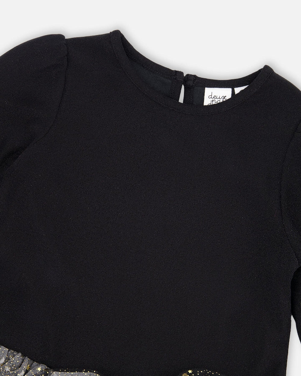 Glittering Mesh Skirt Party Dress Black-4