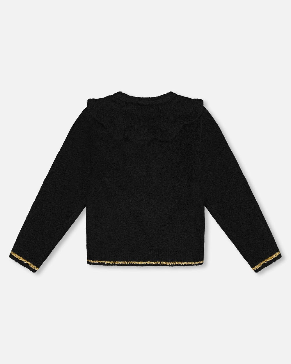 Knitted Cardigan With Rhinestones Black-2