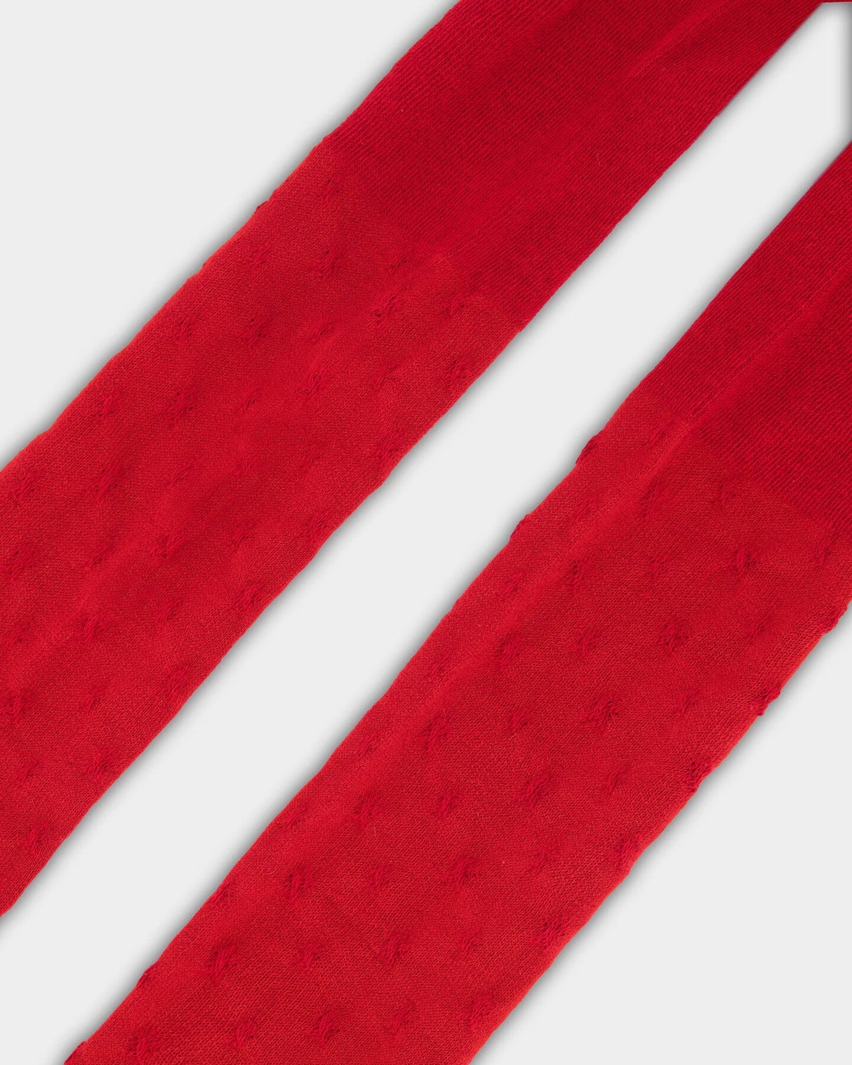 Knit Tights Red With Tone-On-Tone Star Pattern-2