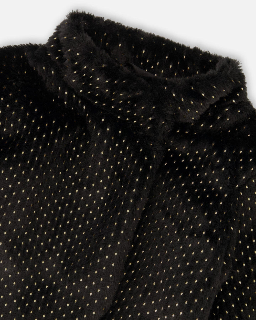 Fake Fur Short Jacket Black-2