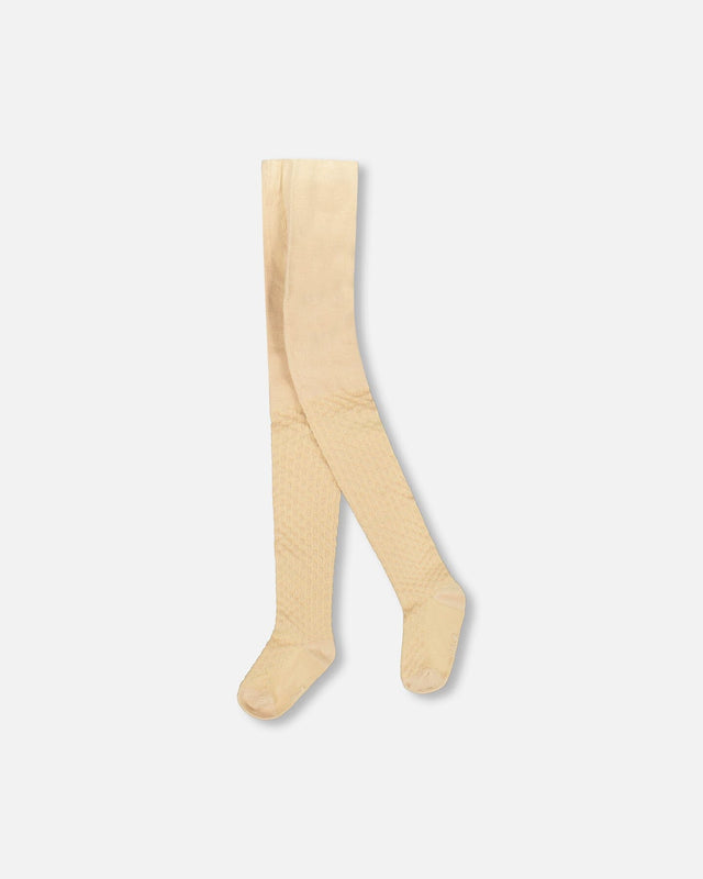 Knit Tights Beige-0