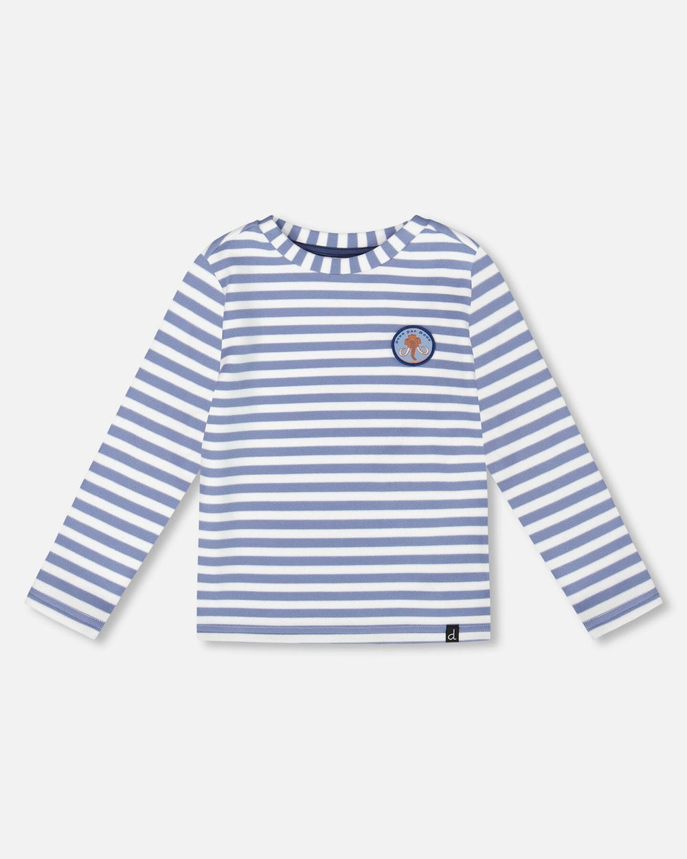 Super Soft Long Sleeve Striped Jersey T-Shirt Light Blue-0