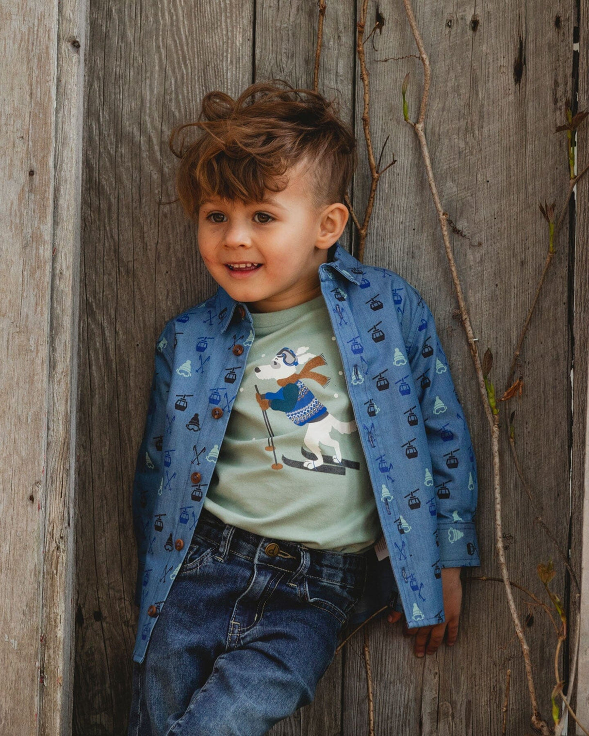 Long Sleeve Organic Cotton Jersey Tee Jade Green-1