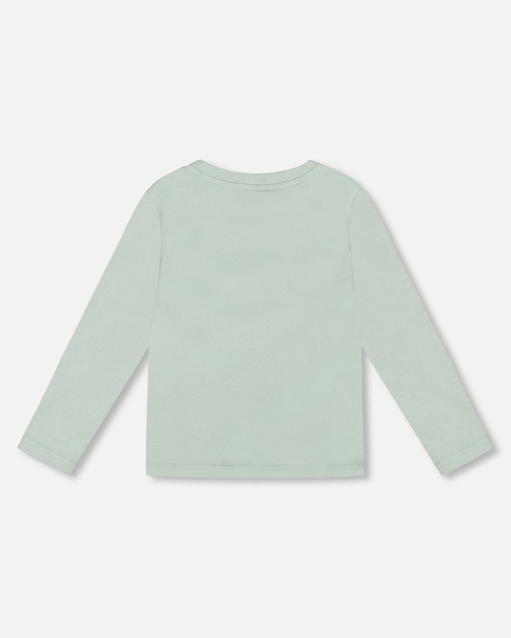 Long Sleeve Organic Cotton Jersey Tee Jade Green-3