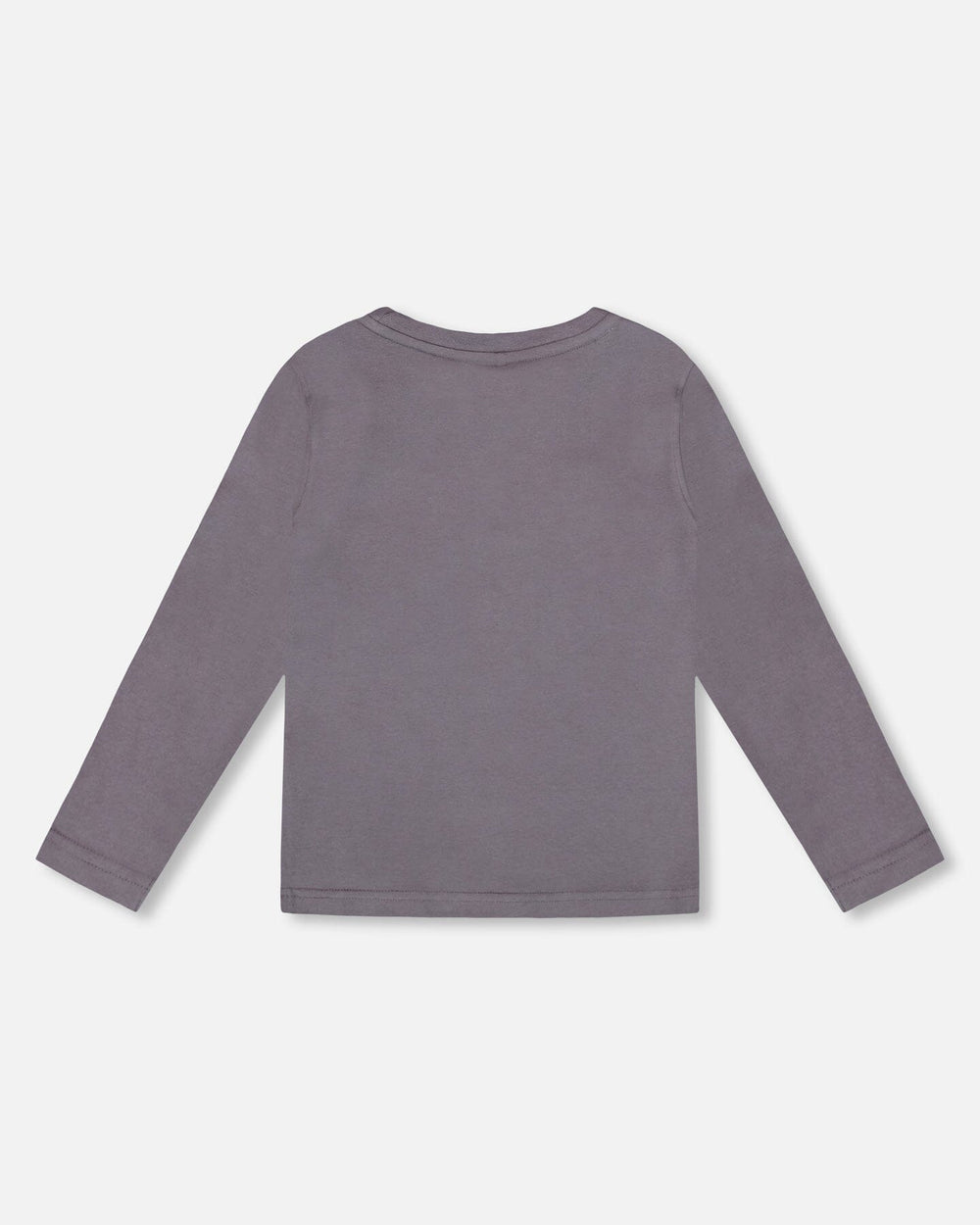 Long Sleeve Organic Cotton Jersey Tee Dark Gray-2