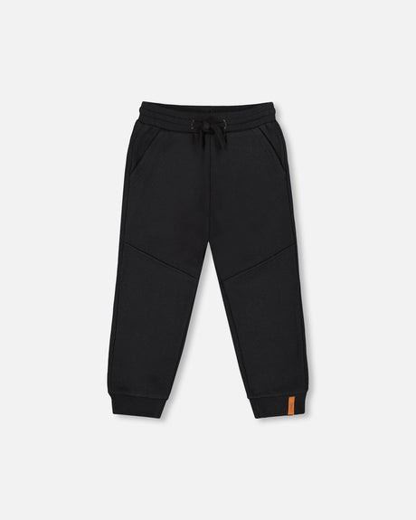 Fleece Sweatpants With Pockets Black-0