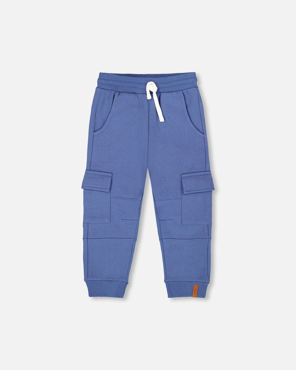Fleece Sweatpants With Cargo Pockets Blue-0