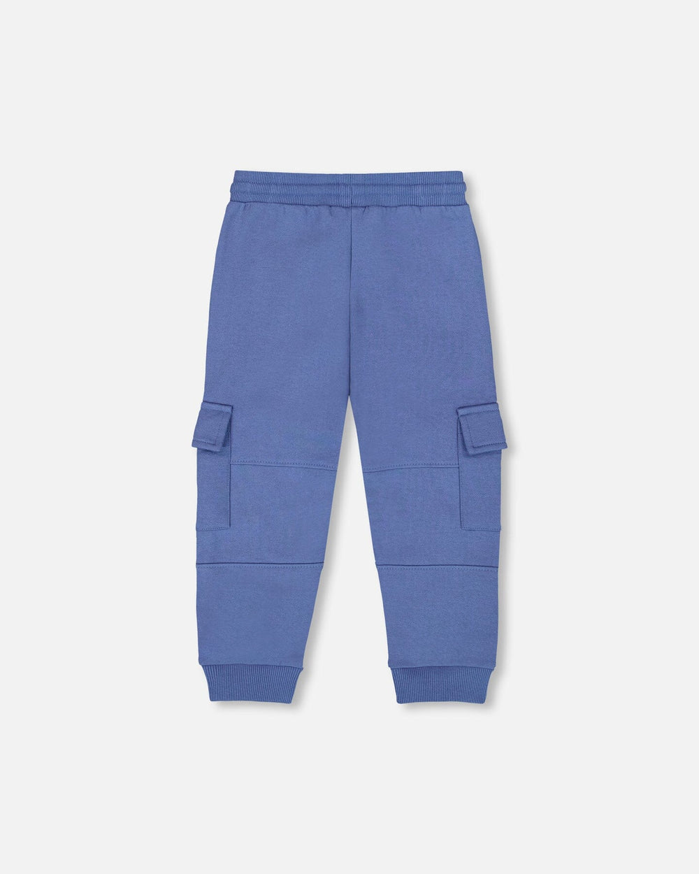 Fleece Sweatpants With Cargo Pockets Blue-2