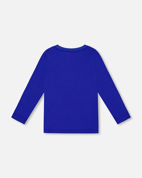 Long Sleeve Jersey Tee Blue-2