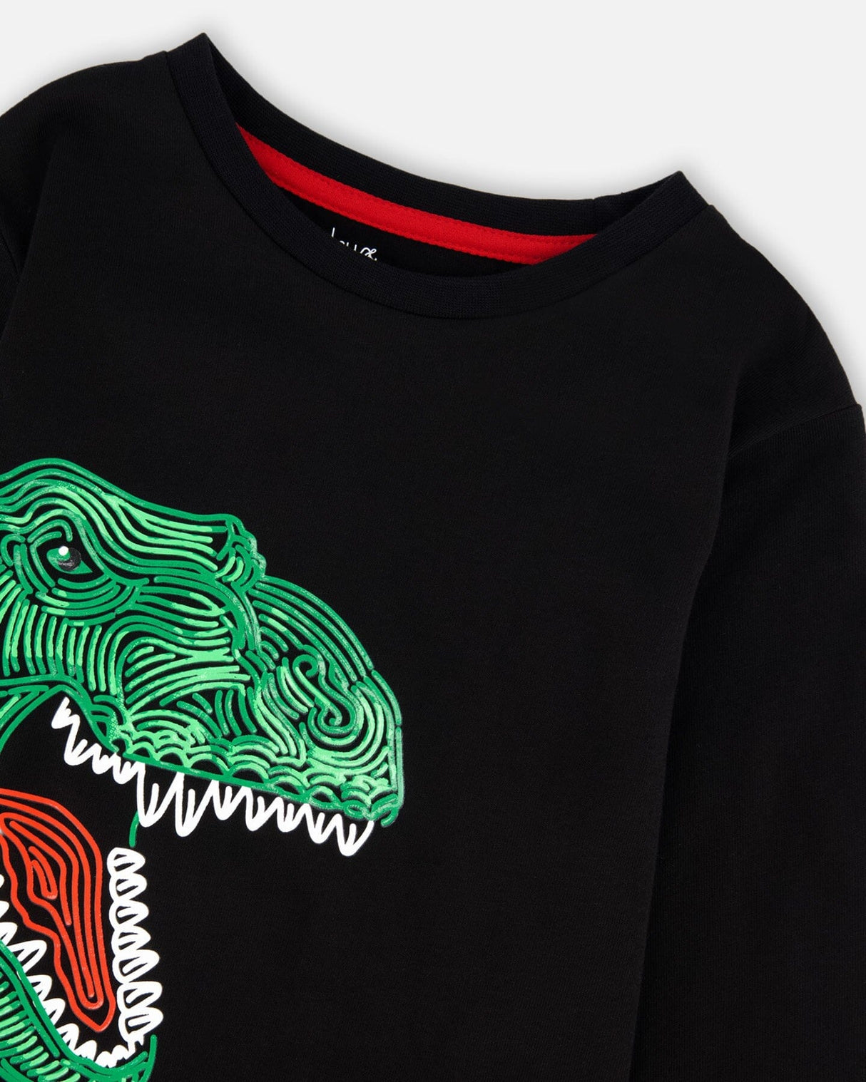 Long Sleeve Jersey Tee Shirt With Dinosaur-4