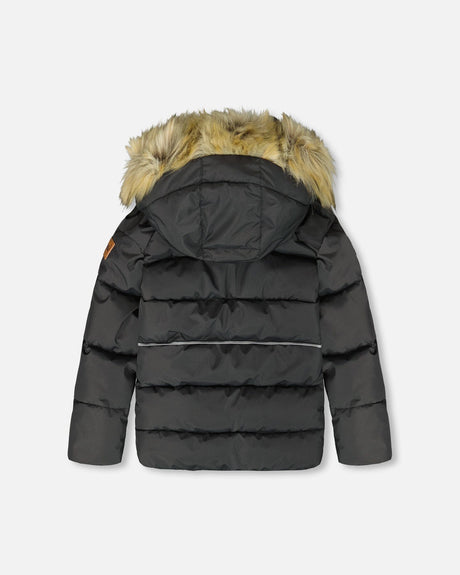 Puffy Winter Jacket Black-3